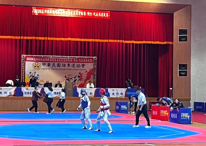 《圖說》2026亞洲跆拳道錦標賽暨名古屋亞運國手選拔賽競爭激烈、氣氛熱烈。〈主辦單位提供〉